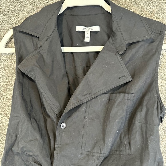 Derek Lam 10 Crosby Black Sleeveless Collared Button Front Shirt Dress Size 6 - Picture 3 of 7